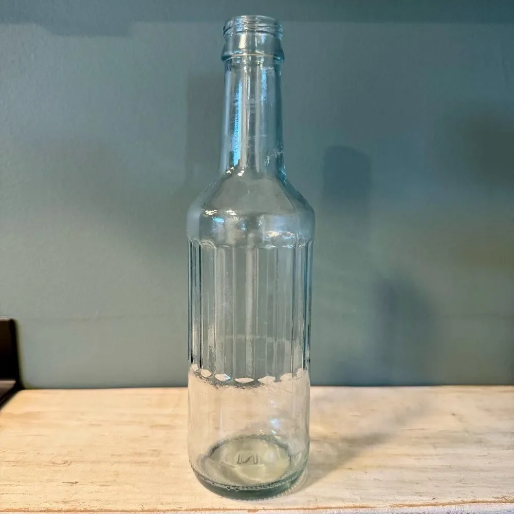 Vintage Clear Glass Empty Zima Alcohol Bottle | Crafts Upcycle Art